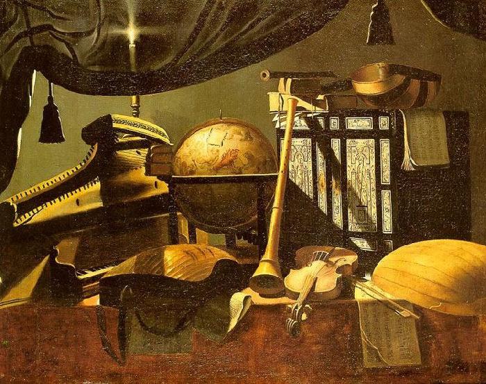 Evaristo Baschenis Still Life with Musical Instruments Germany oil painting art